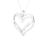 3/8  ctw Round Lab Grown Diamond Heart Pendant