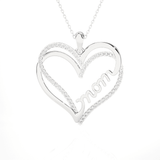 3/8  ctw Round Lab Grown Diamond Heart Pendant