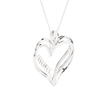 3/8  ctw Round Lab Grown Diamond Heart Pendant