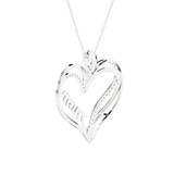 3/8  ctw Round Lab Grown Diamond Heart Pendant