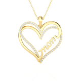 3/8  ctw Round Lab Grown Diamond Heart Pendant