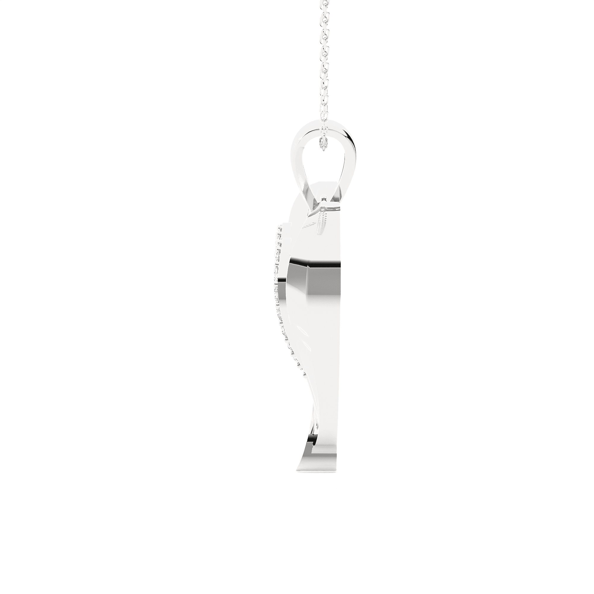 1/3  ctw Round Lab Grown Diamond Heart Pendant