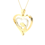 1/3  ctw Round Lab Grown Diamond Heart Pendant