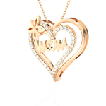 1/4  ctw Round Lab Grown Diamond Heart Pendant