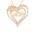 1/4  ctw Round Lab Grown Diamond Heart Pendant