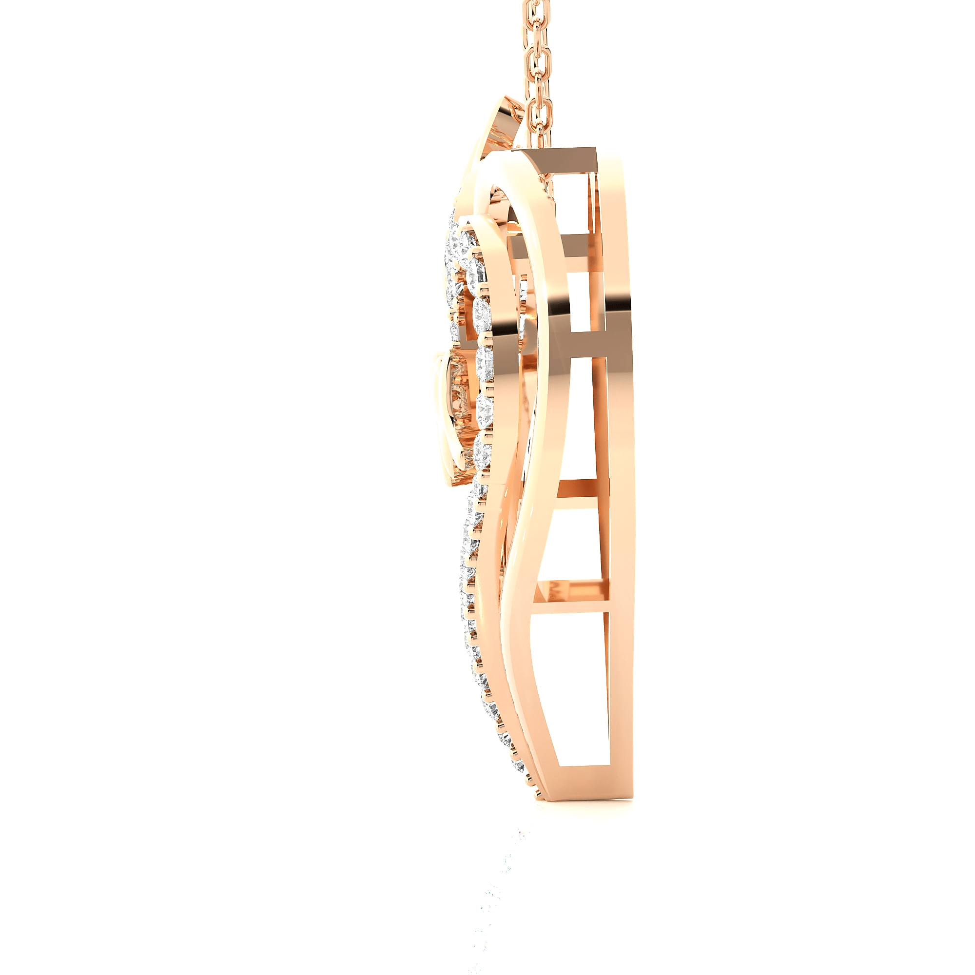 1/4  ctw Round Lab Grown Diamond Heart Pendant