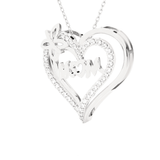 1/4  ctw Round Lab Grown Diamond Heart Pendant