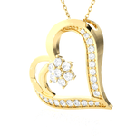 1/2  ctw Round Lab Grown Diamond Heart Pendant