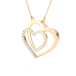 1/4 ctw Round Lab Grown Diamond Heart Pendant