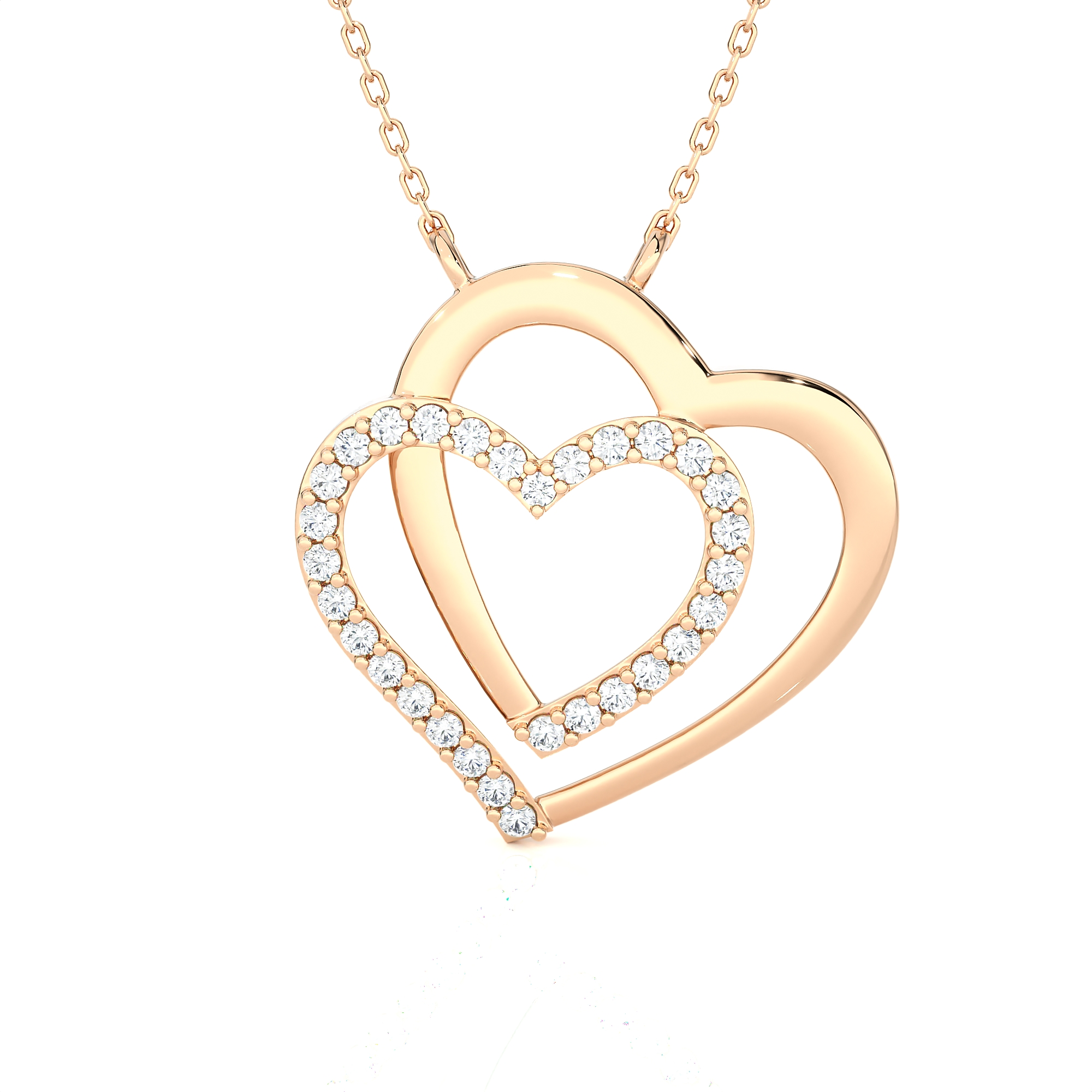 1/4 ctw Round Lab Grown Diamond Heart Pendant