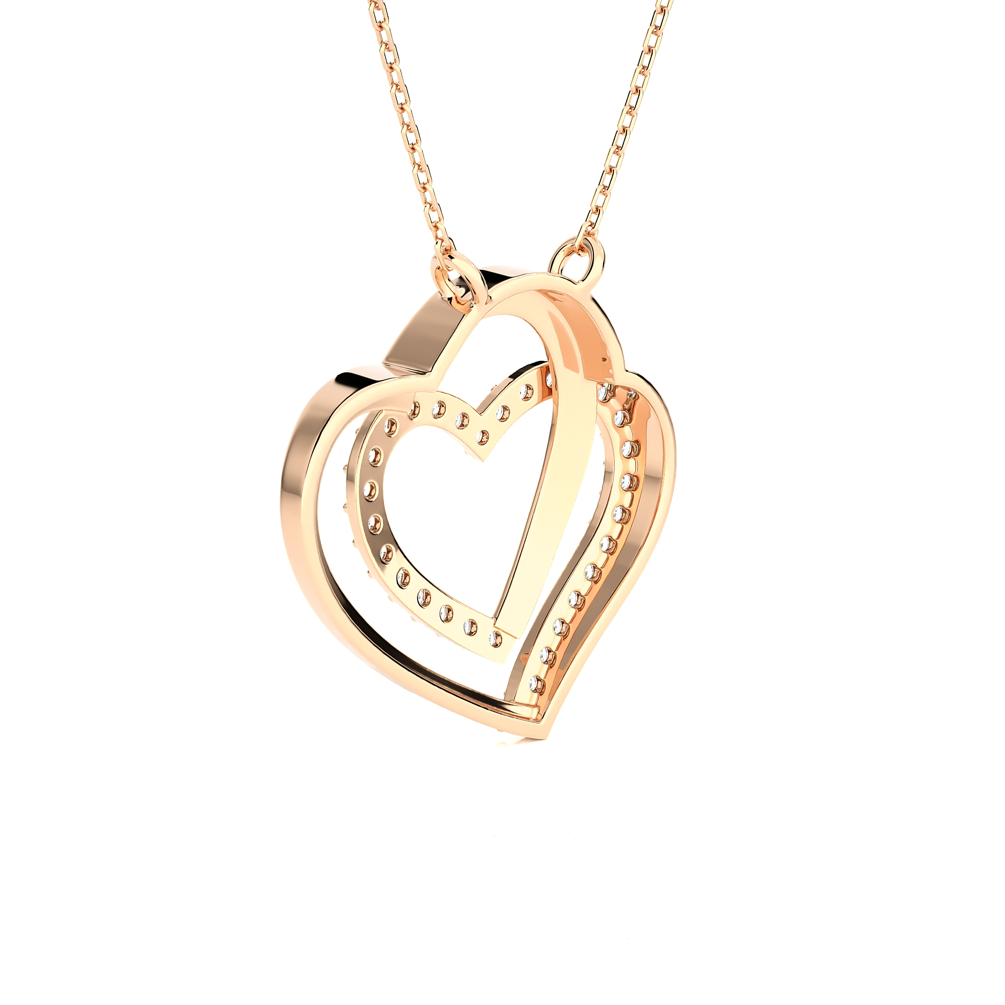 1/4 ctw Round Lab Grown Diamond Heart Pendant