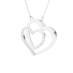 1/4 ctw Round Lab Grown Diamond Heart Pendant