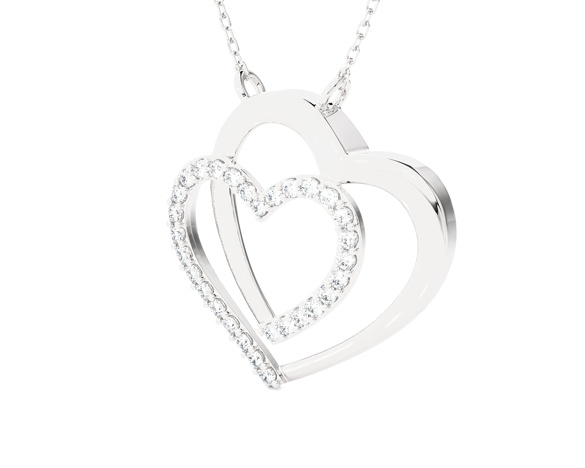 1/4 ctw Round Lab Grown Diamond Heart Pendant