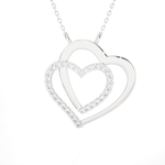 1/4 ctw Round Lab Grown Diamond Heart Pendant
