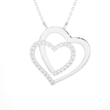 1/4 ctw Round Lab Grown Diamond Heart Pendant
