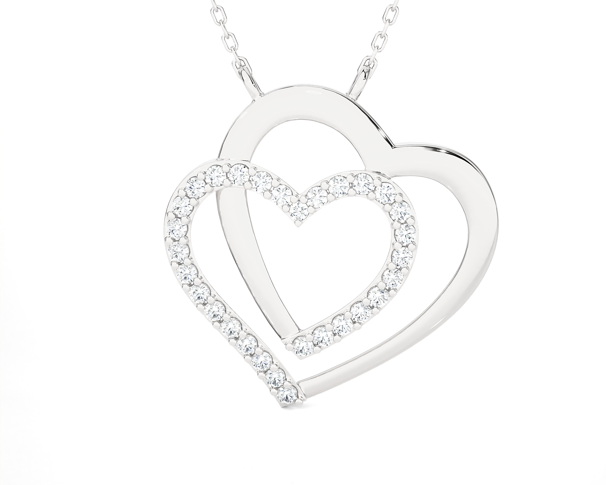 1/4 ctw Round Lab Grown Diamond Heart Pendant