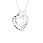 1/4 ctw Round Lab Grown Diamond Heart Pendant