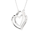 1/4 ctw Round Lab Grown Diamond Heart Pendant