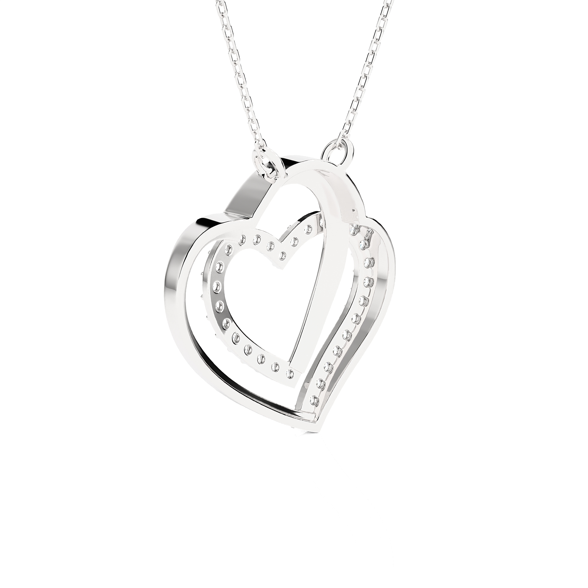 1/4 ctw Round Lab Grown Diamond Heart Pendant