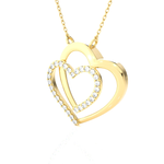 1/4 ctw Round Lab Grown Diamond Heart Pendant