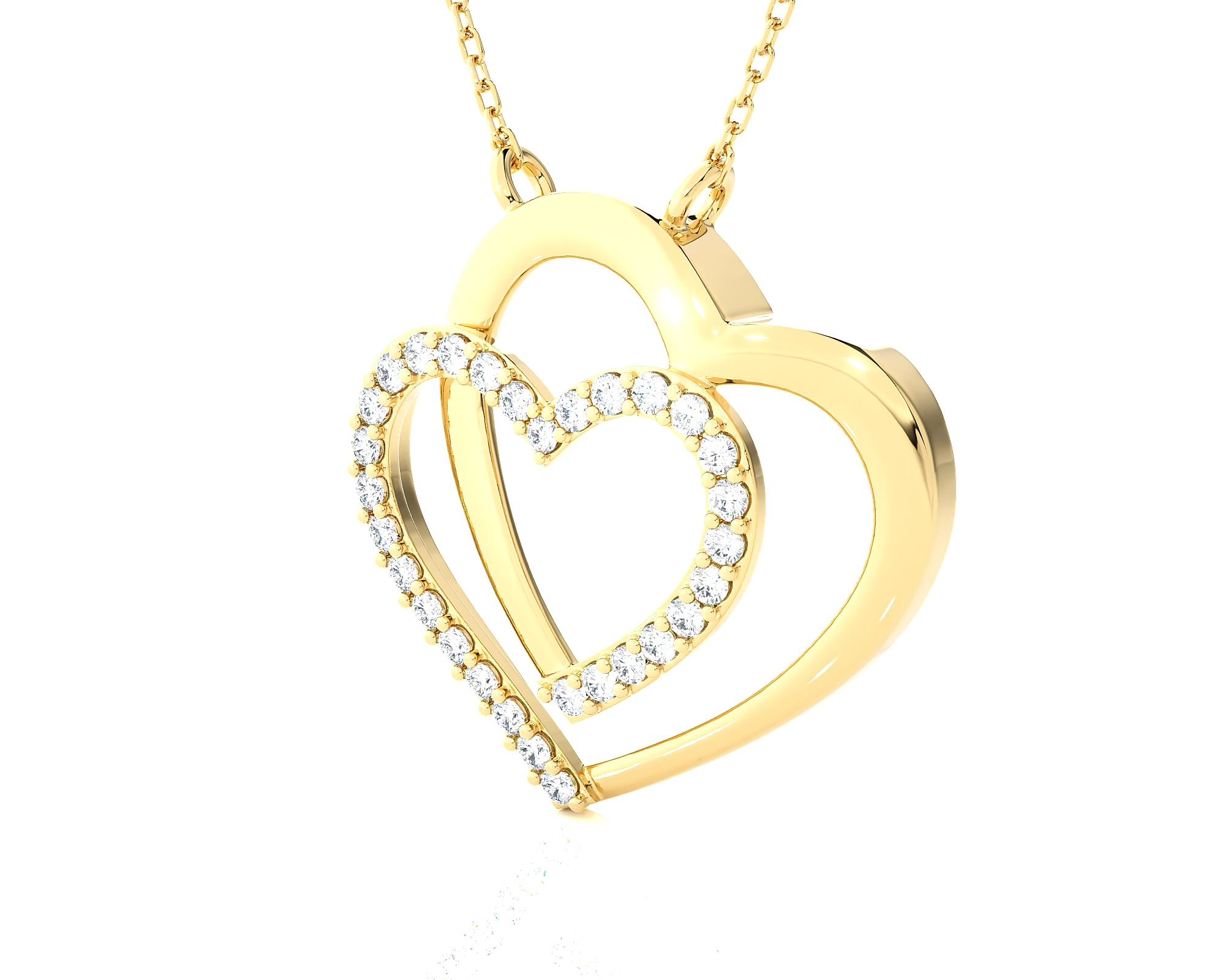 1/4 ctw Round Lab Grown Diamond Heart Pendant