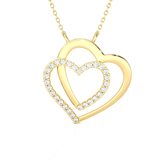 1/4 ctw Round Lab Grown Diamond Heart Pendant