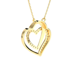 1/4 ctw Round Lab Grown Diamond Heart Pendant