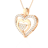 1/2  ctw Round Lab Grown Diamond Heart Pendant