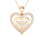 1/2  ctw Round Lab Grown Diamond Heart Pendant