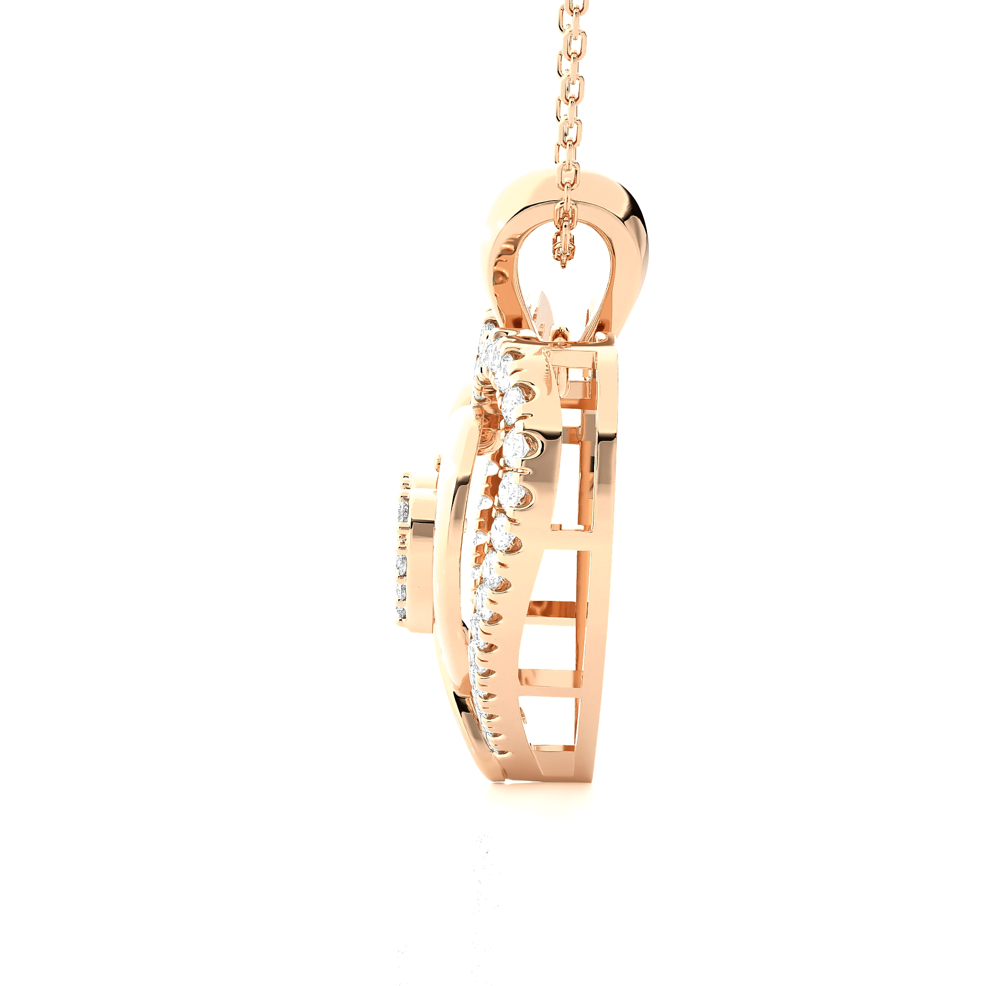 1/2  ctw Round Lab Grown Diamond Heart Pendant
