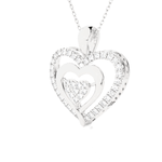 1/2  ctw Round Lab Grown Diamond Heart Pendant