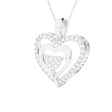 1/2  ctw Round Lab Grown Diamond Heart Pendant