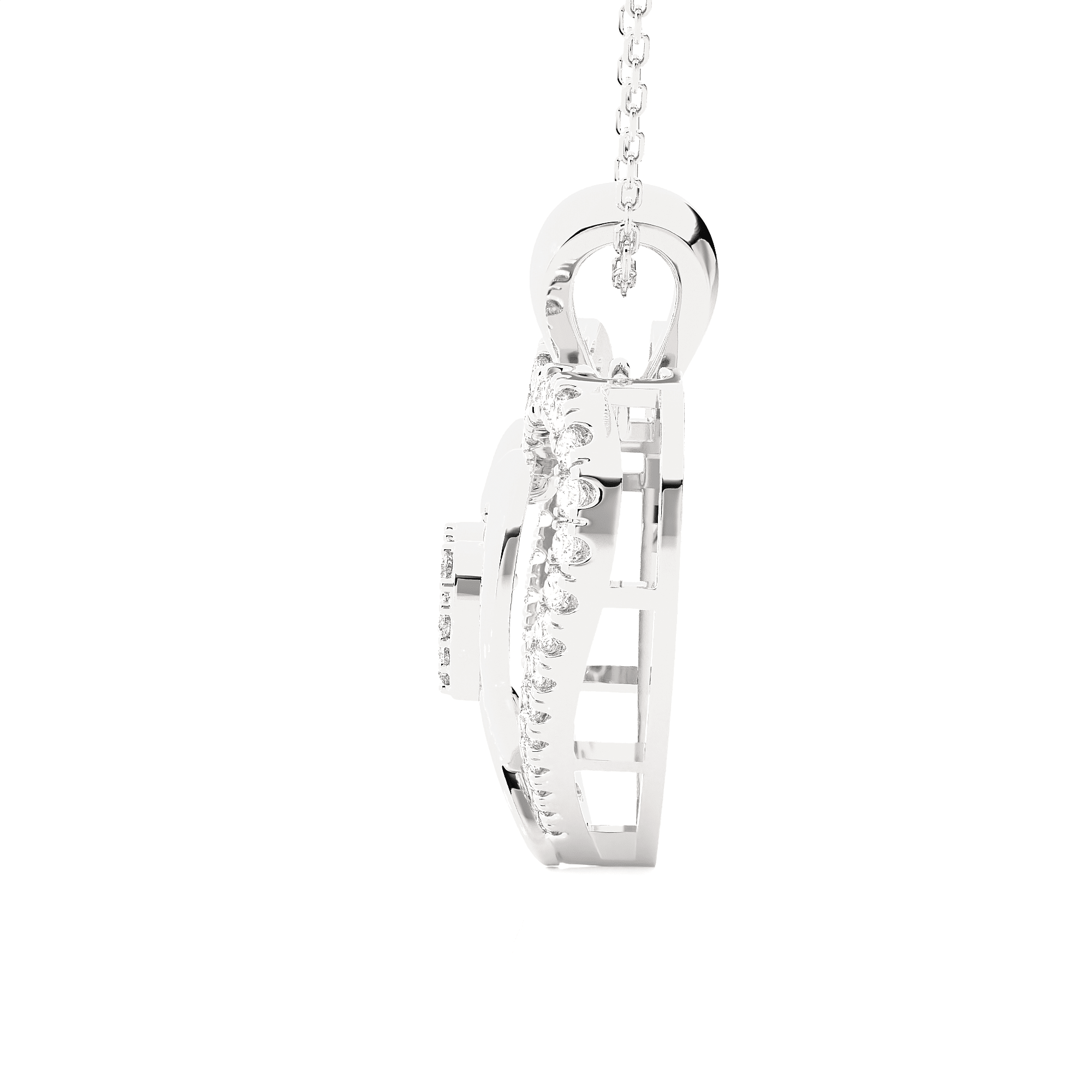 1/2  ctw Round Lab Grown Diamond Heart Pendant