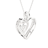 1/2  ctw Round Lab Grown Diamond Heart Pendant