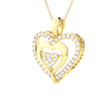 1/2  ctw Round Lab Grown Diamond Heart Pendant