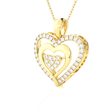 1/2  ctw Round Lab Grown Diamond Heart Pendant