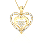 1/2  ctw Round Lab Grown Diamond Heart Pendant