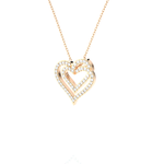 1/4 ctw Round Lab Grown Diamond Heart Pendant