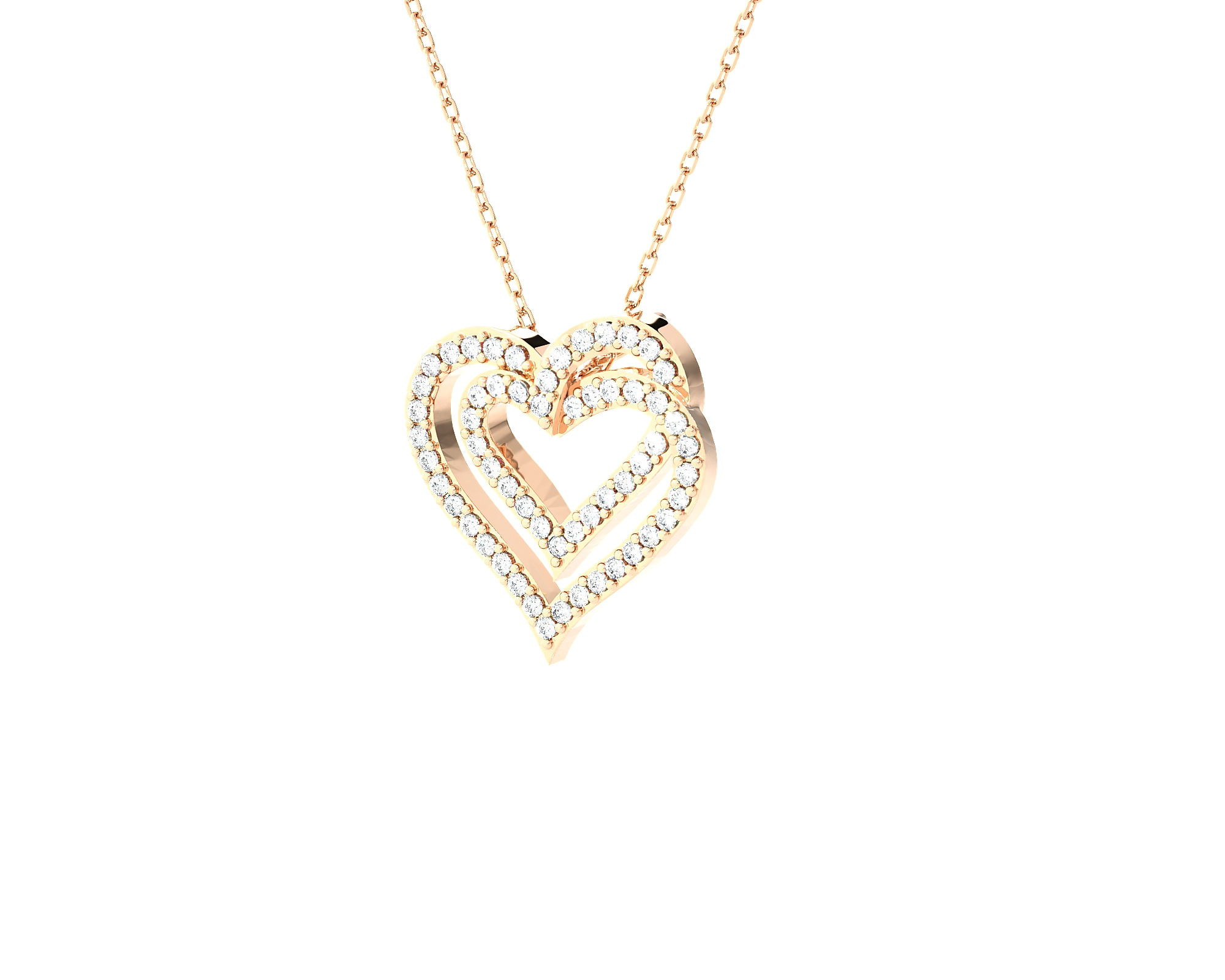 1/4 ctw Round Lab Grown Diamond Heart Pendant
