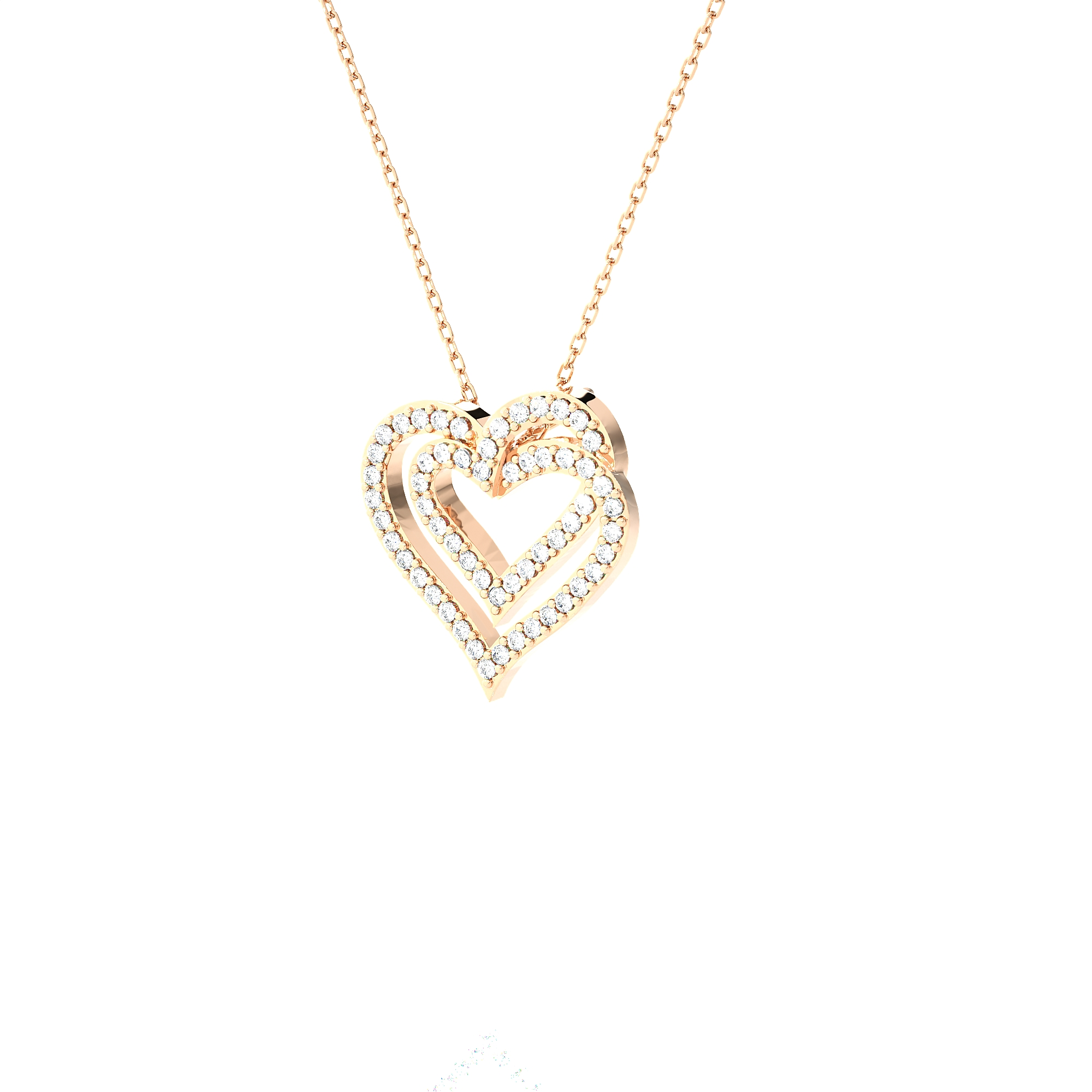 1/4 ctw Round Lab Grown Diamond Heart Pendant