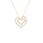 1/4 ctw Round Lab Grown Diamond Heart Pendant