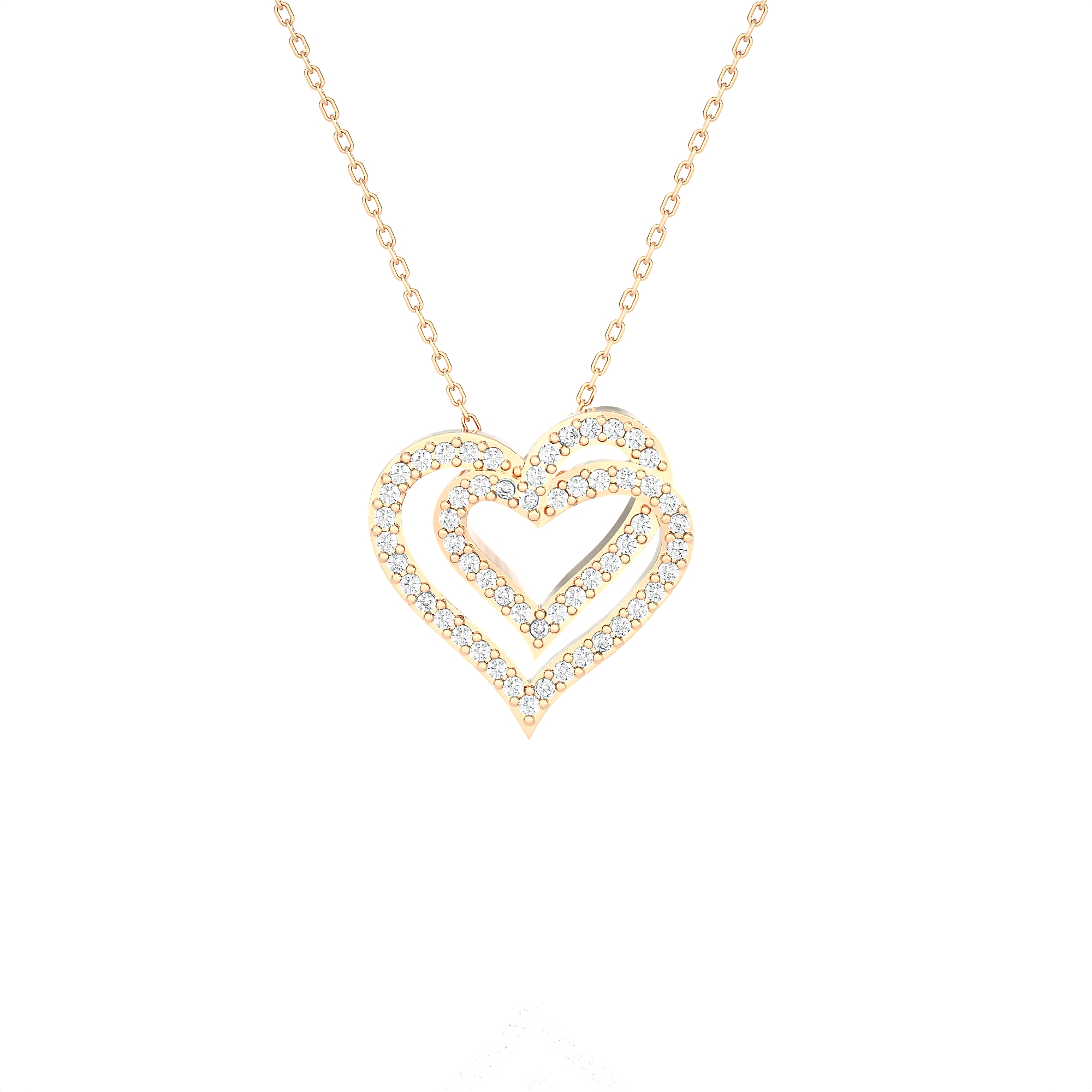 1/4 ctw Round Lab Grown Diamond Heart Pendant
