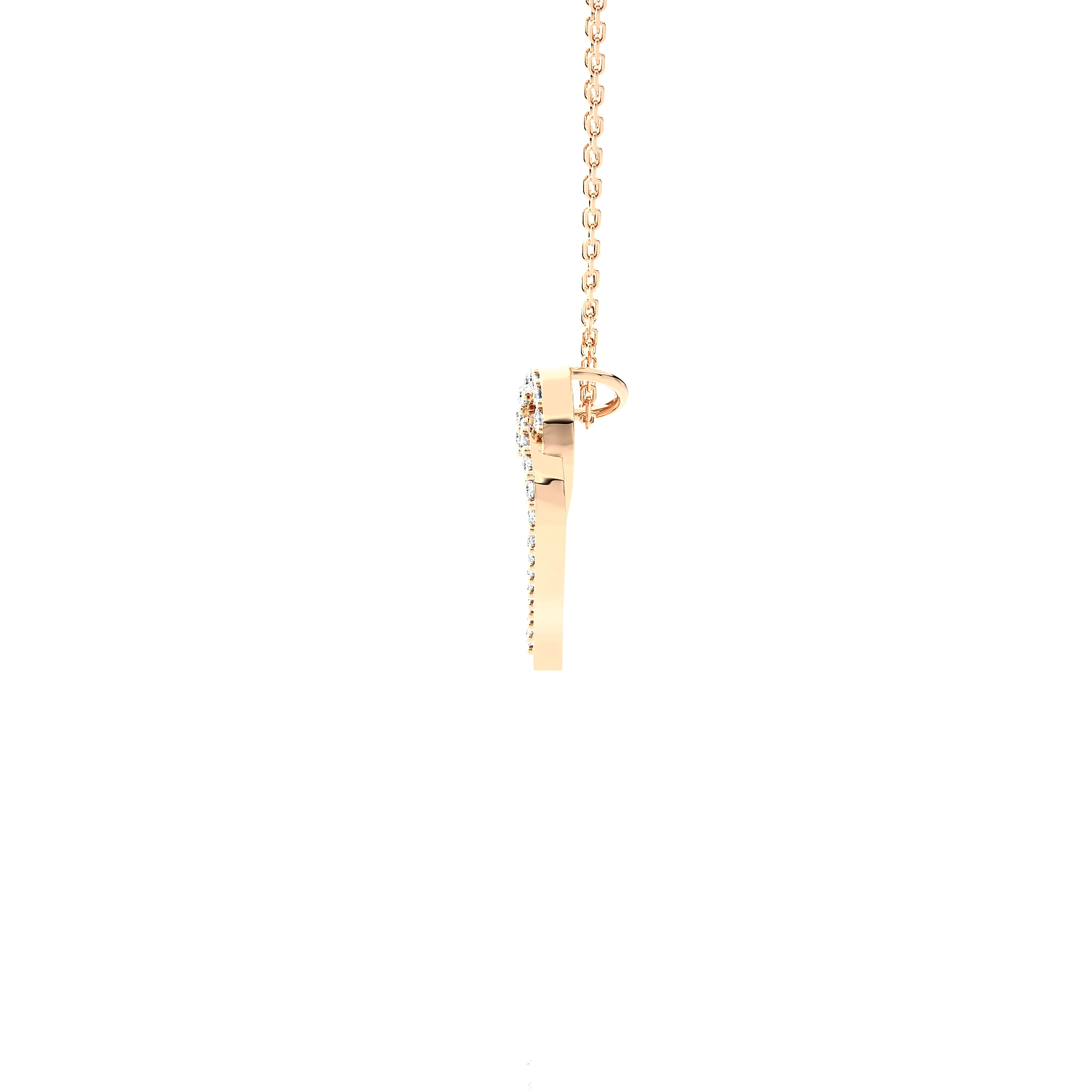 1/4 ctw Round Lab Grown Diamond Heart Pendant