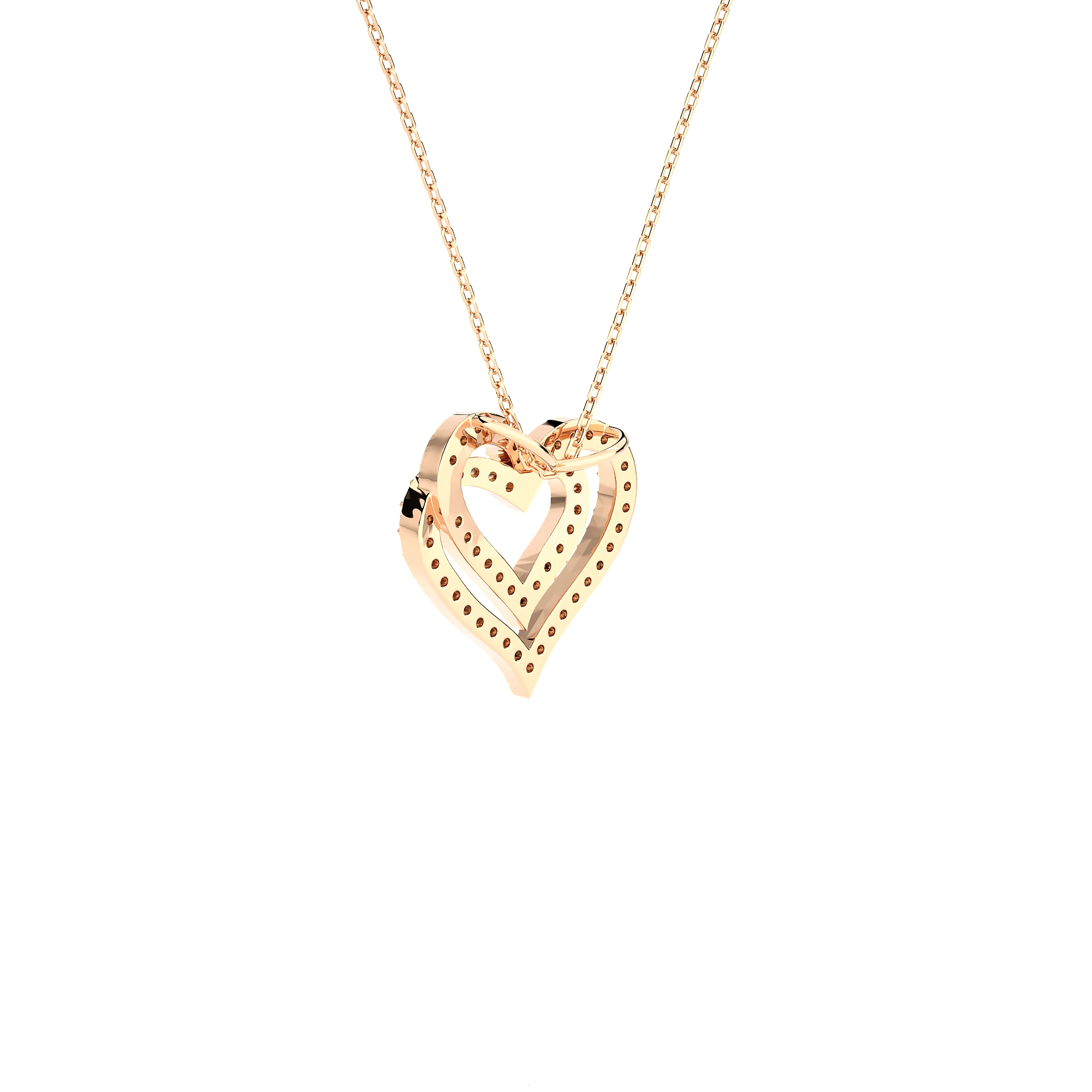1/4 ctw Round Lab Grown Diamond Heart Pendant