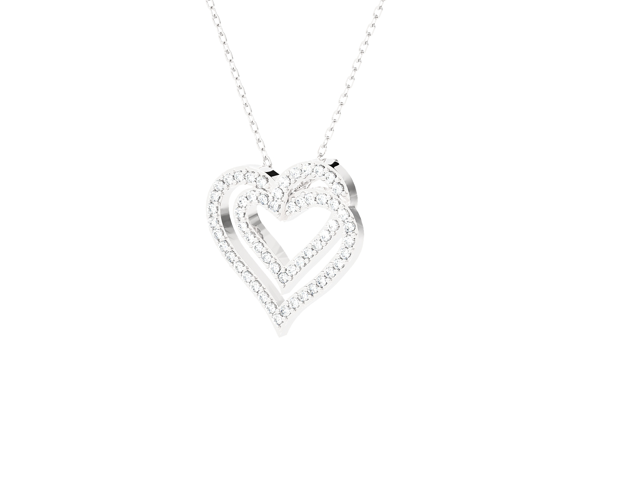 1/4 ctw Round Lab Grown Diamond Heart Pendant