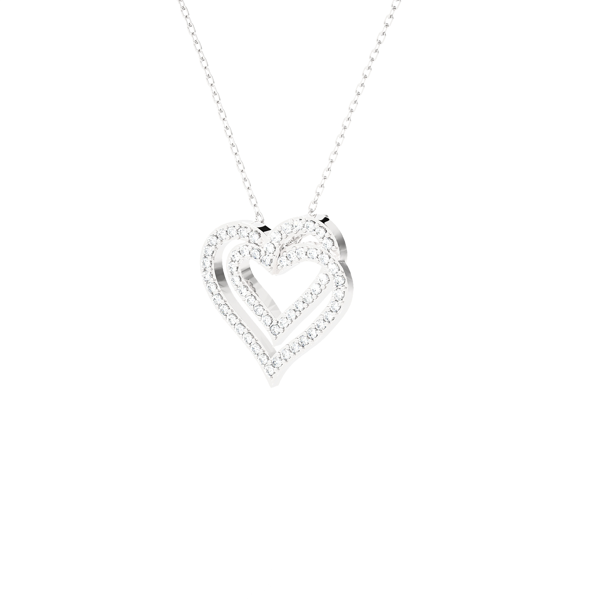 1/4 ctw Round Lab Grown Diamond Heart Pendant
