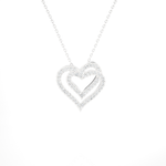 1/4 ctw Round Lab Grown Diamond Heart Pendant