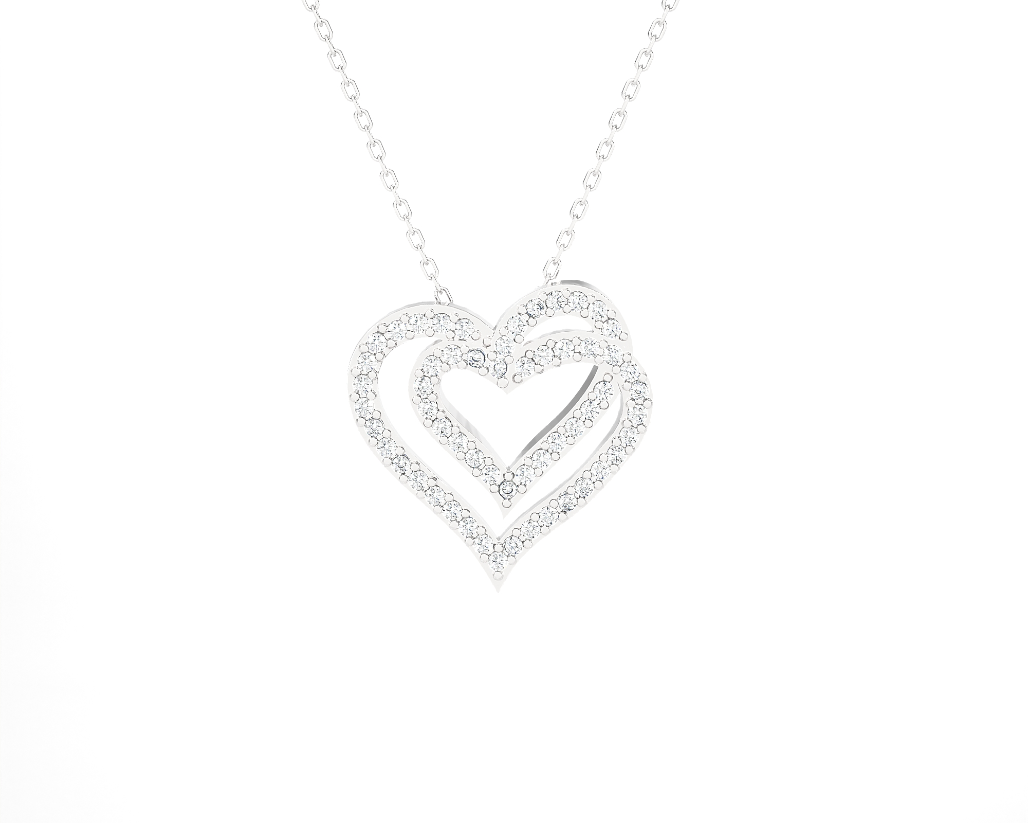 1/4 ctw Round Lab Grown Diamond Heart Pendant