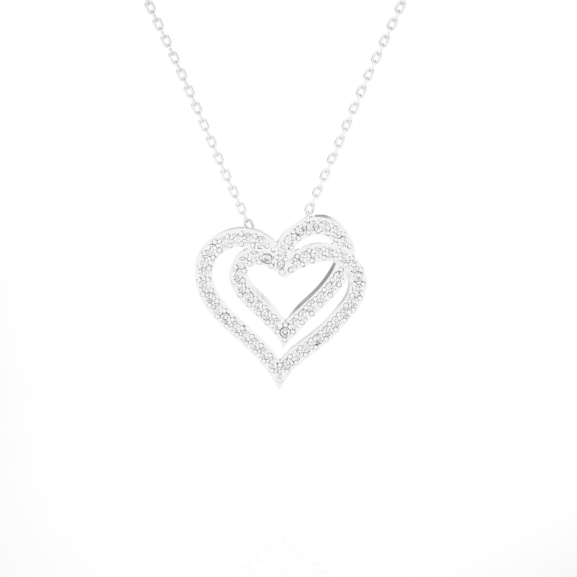 1/4 ctw Round Lab Grown Diamond Heart Pendant
