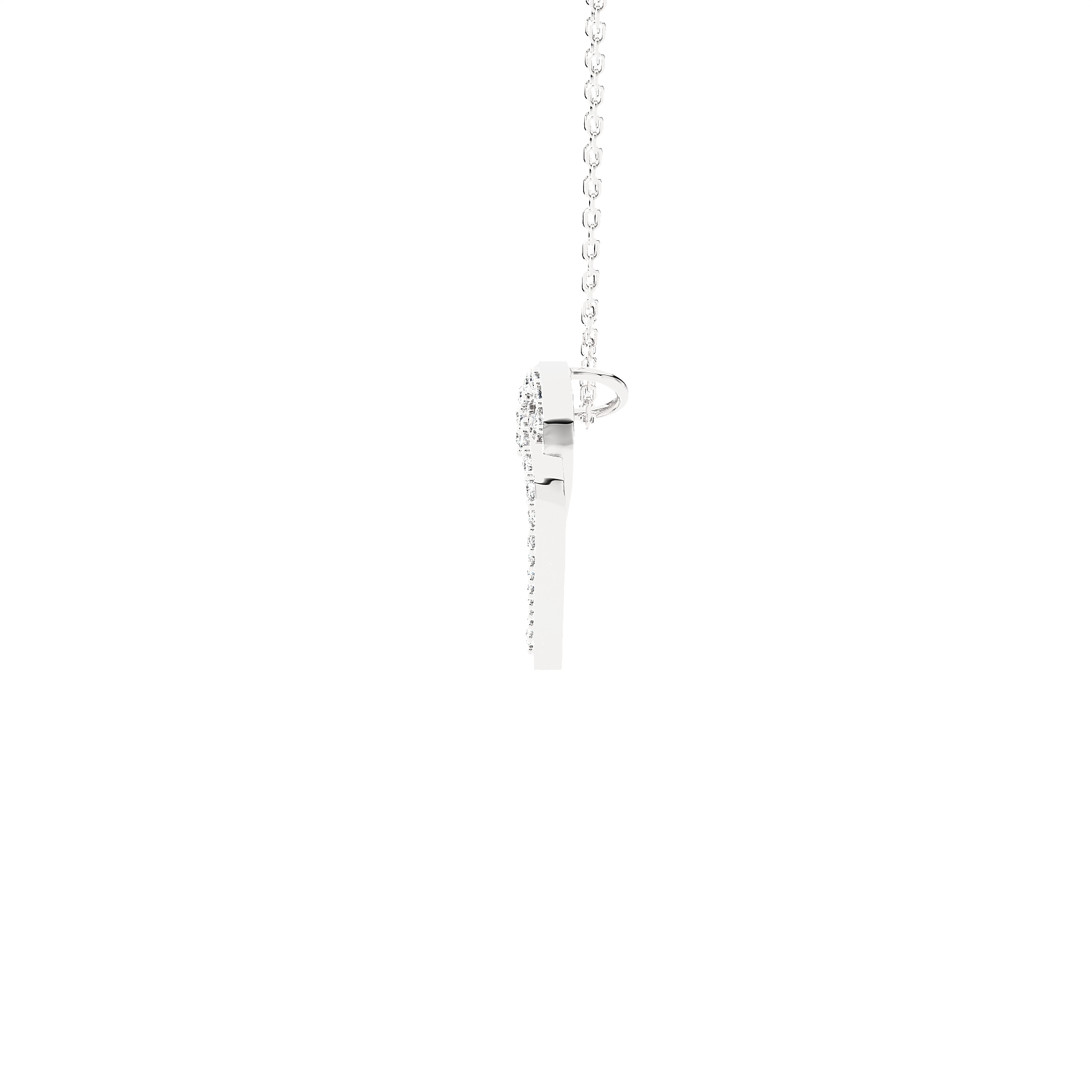 1/4 ctw Round Lab Grown Diamond Heart Pendant